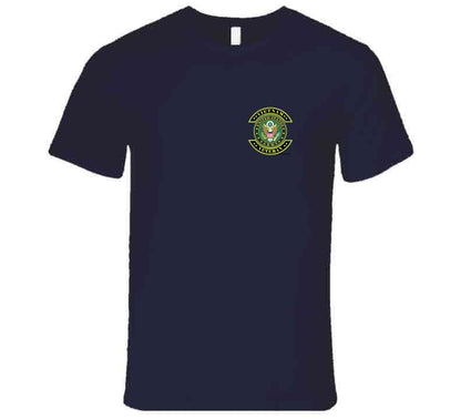 US Army Vietnam Veteran-Left Chest Print T-Shirt - Smiling Wombat