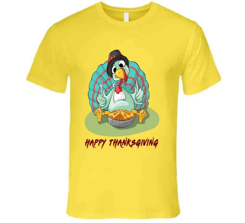 Happy Thanksgiving Funny - T-Shirt - Smiling Wombat