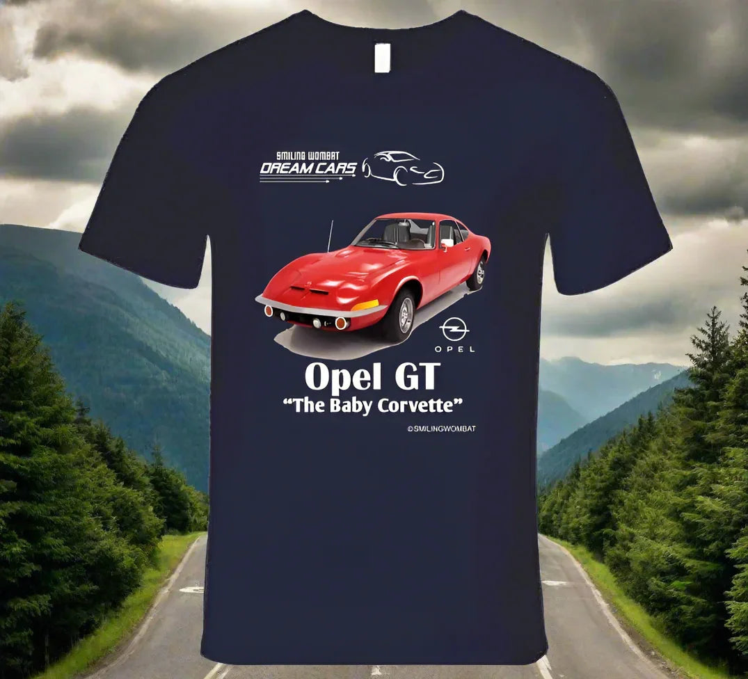 Opel GT 1900 "Baby Corvette" -Dark Colored T-Shirt - Shopify