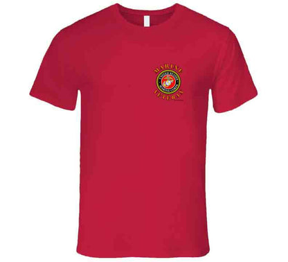 US Marine Veteran - Left Chest Shirt Collection T-Shirt Smiling Wombat