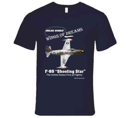F80 Starfighter - Black/Navy T Shirt T-Shirt Smiling Wombat