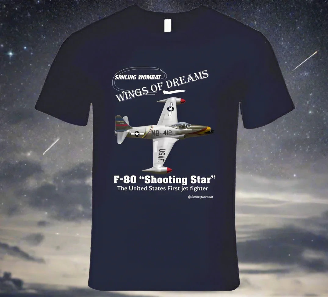 F80 Starfighter - Black/Navy T Shirt - Shopify