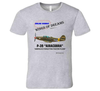 Bell Airacobra - P39 WW2 Fighter - T-Shirt T-Shirt Smiling Wombat