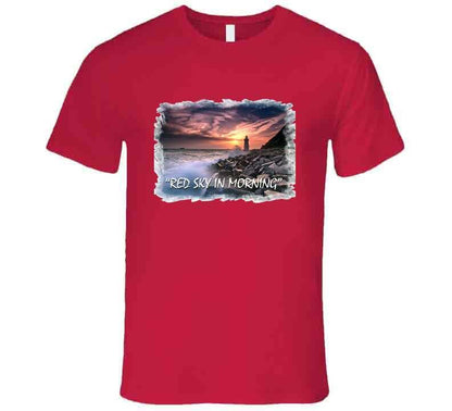 Red Sky In Morning T-Shirt and Sweatshirt Collection - Smiling Wombat