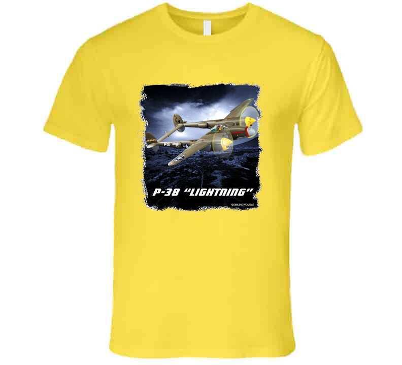 P38 Lightning Famous WW2 Fighter - Shirt Collection - Smiling Wombat