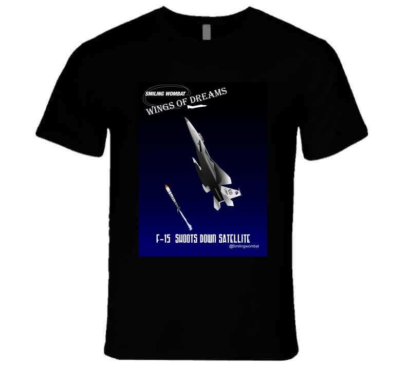 F 15 Celestial Eagle - "Satellite Killer" T-Shirt - Smiling Wombat