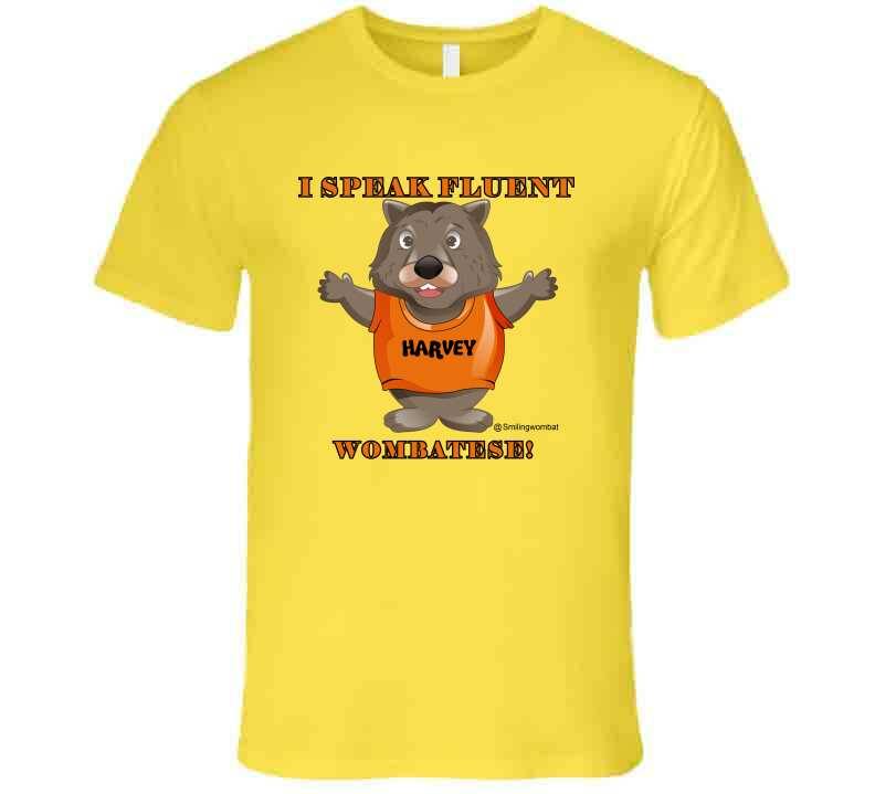 Multilingual Meaning Harvey Speaks Wombatese and other Languages T-Shirt T-Shirt Smiling Wombat