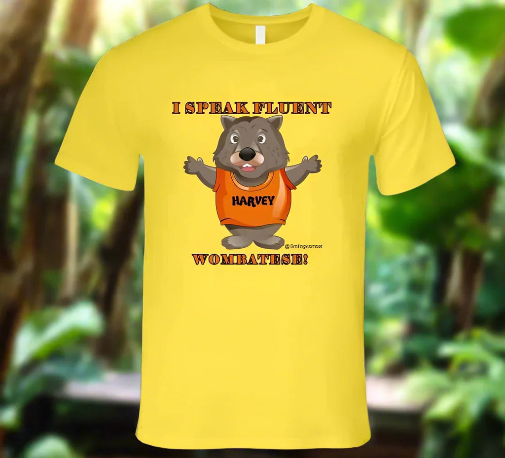 Multilingual Meaning Harvey Speaks Wombatese and other Languages T-Shirt - Shopify