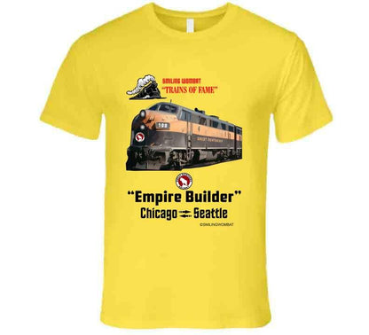 Great Northern Railroad Empire Builder T-Shirt T-Shirt Smiling Wombat