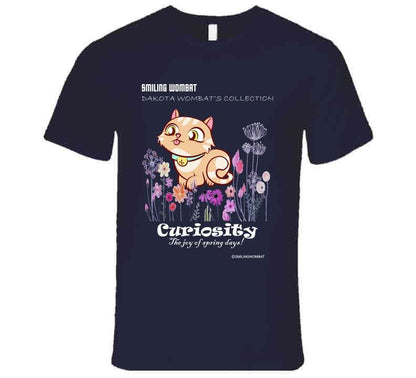 Cute Kitty - Curiosity the Joy of Spring - Kitten T-Shirt T-Shirt Smiling Wombat
