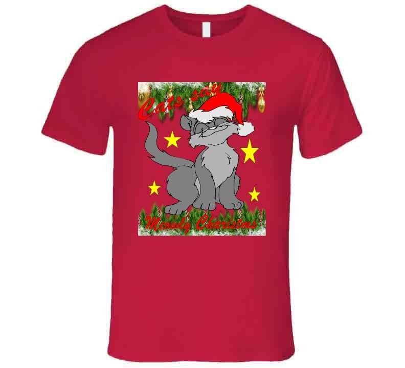 Meowly Christmas T-Shirt and Sweatshirt Collection - Smiling Wombat