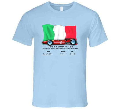 John Surtees Ferrari 1964 T-Shirt - Smiling Wombat