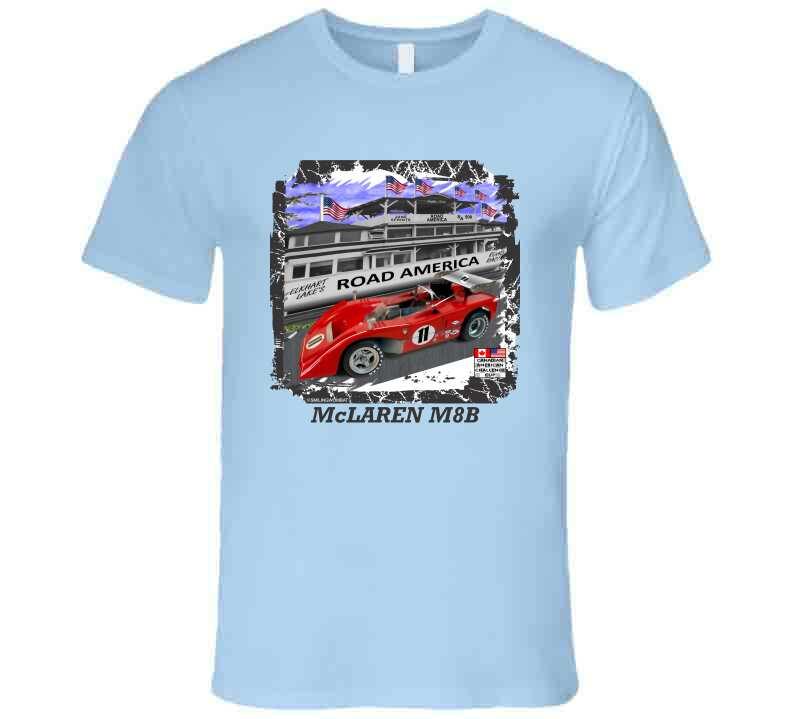 Mclaren M8B Can-Am Race Car - T-Shirt Collection - Smiling Wombat