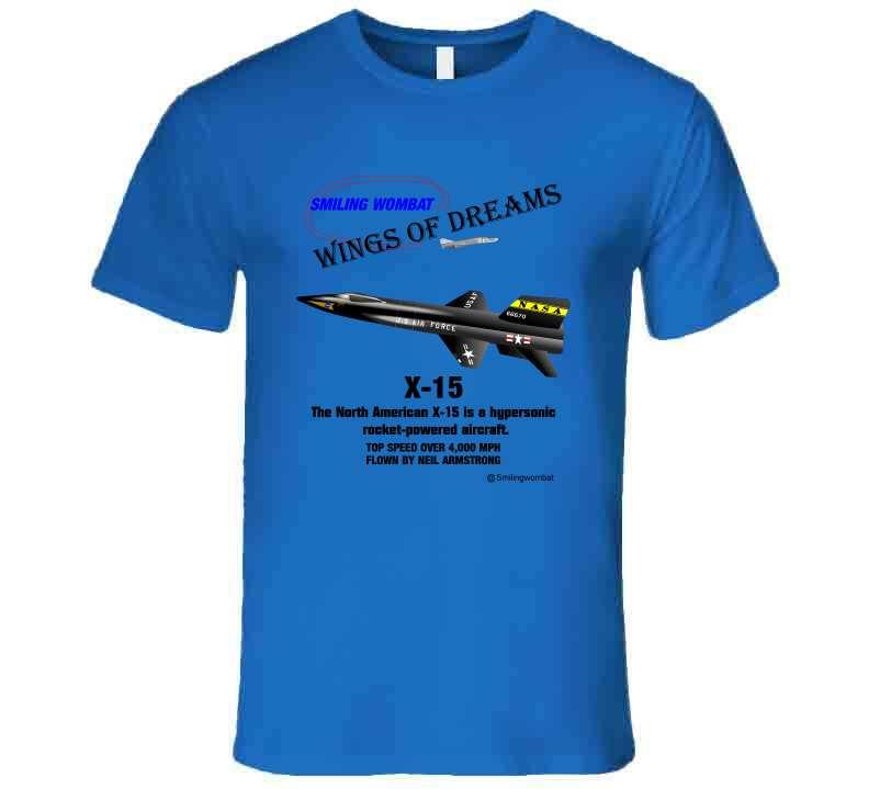 USAF X15 Rocket Plane - T-Shirt - Smiling Wombat