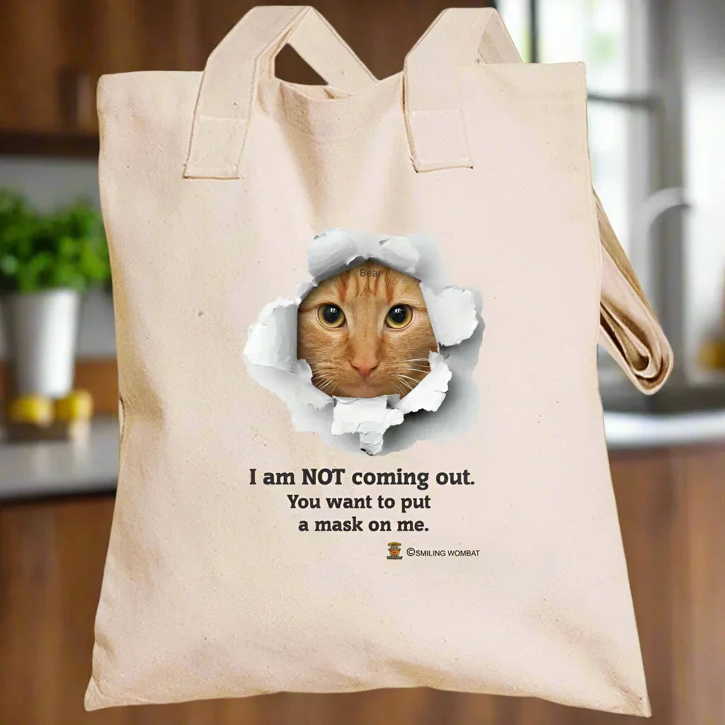 Cat in the Bag - "Won't Come Out" Tote bag - Shopify