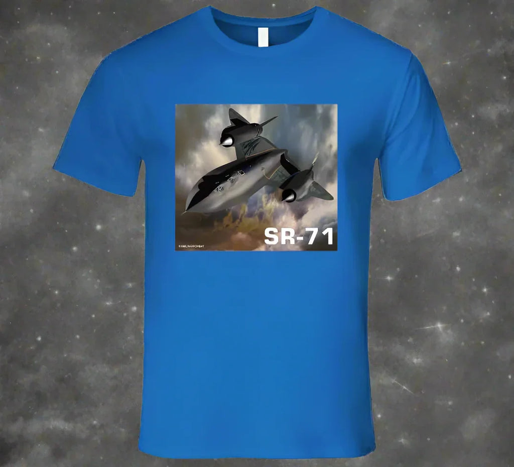 T-shirt: SR-71 Blackbird jet graphic on Smiling Wombat T-shirt