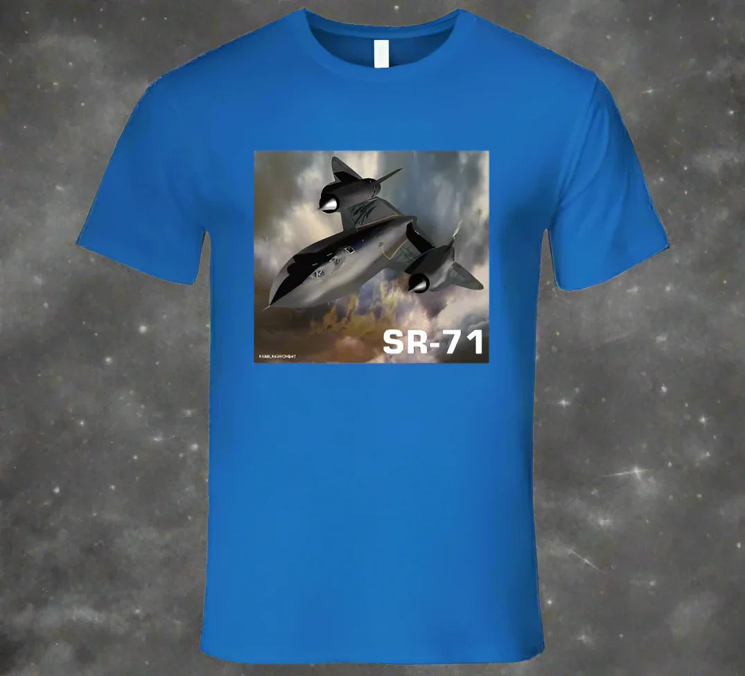 T-shirt: SR-71 Blackbird jet graphic on Smiling Wombat T-shirt