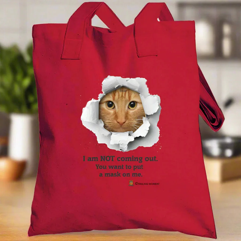 Cat in the Bag - "Won't Come Out" Tote bag - Shopify