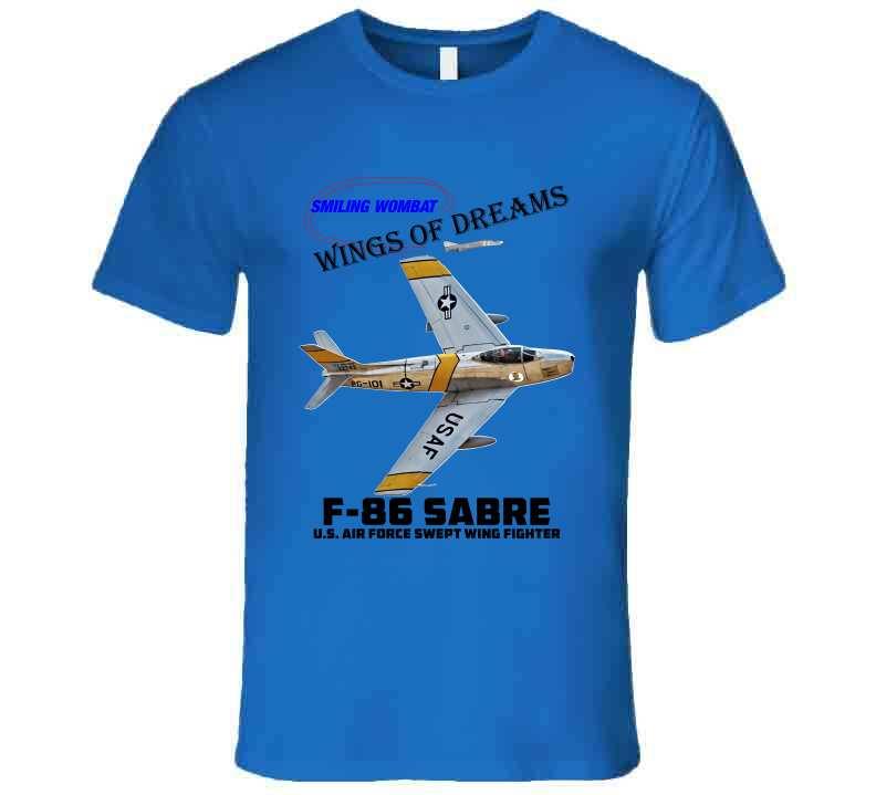 F86 Sabre Jet - Jet T Shirt - Smiling Wombat