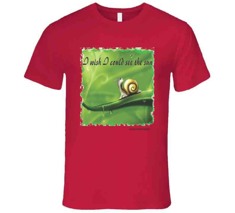 Spring Rain Snail in Rain - T Shirt T-Shirt Smiling Wombat