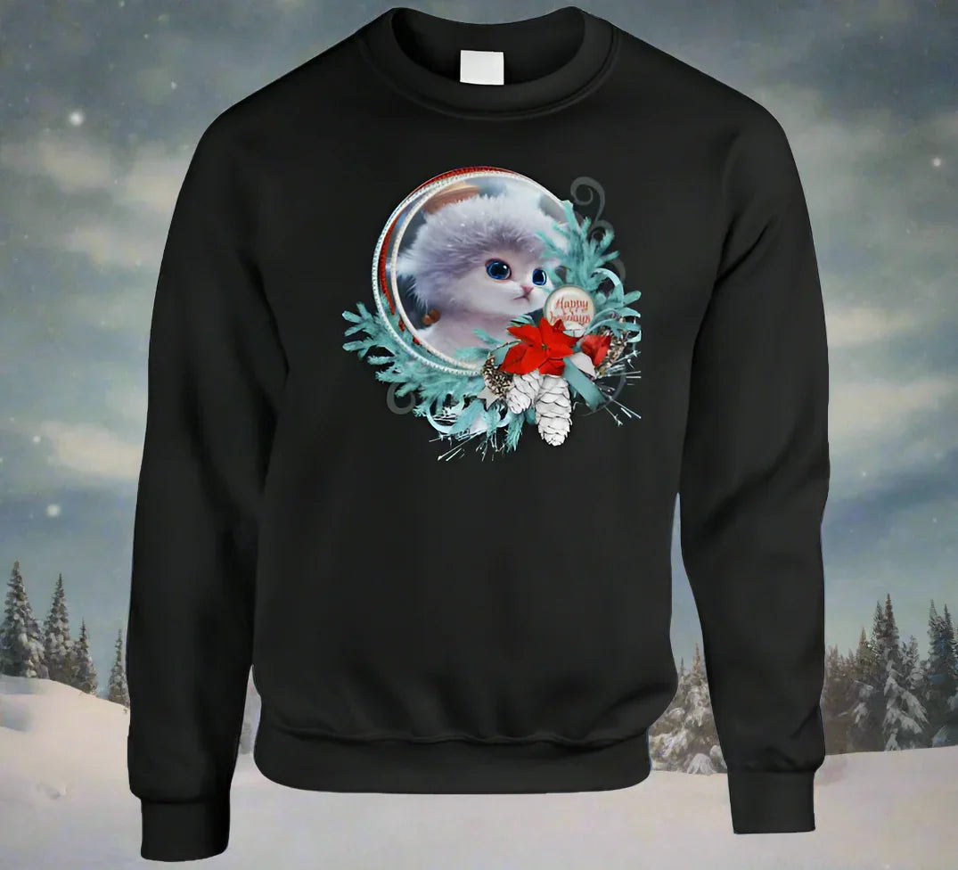 Happy Holiday Cat T-Shirt and Sweatshirt Collection - Shopify