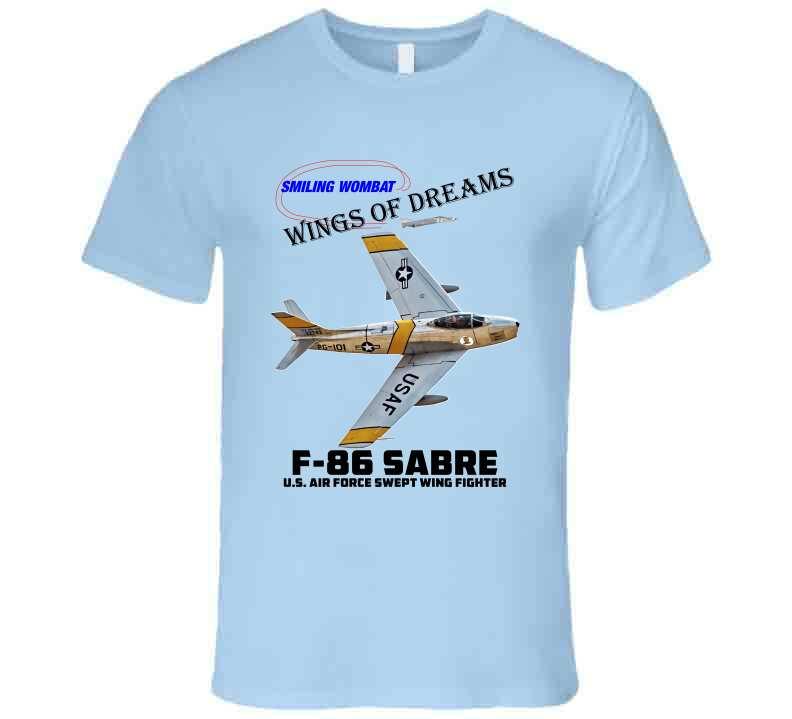 F86 Sabre Jet - Jet T Shirt T-Shirt Smiling Wombat