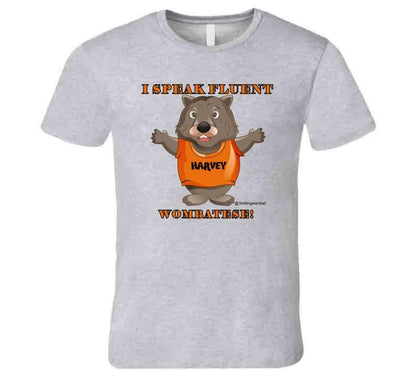 Multilingual Meaning Harvey Speaks Wombatese and other Languages T-Shirt T-Shirt Smiling Wombat