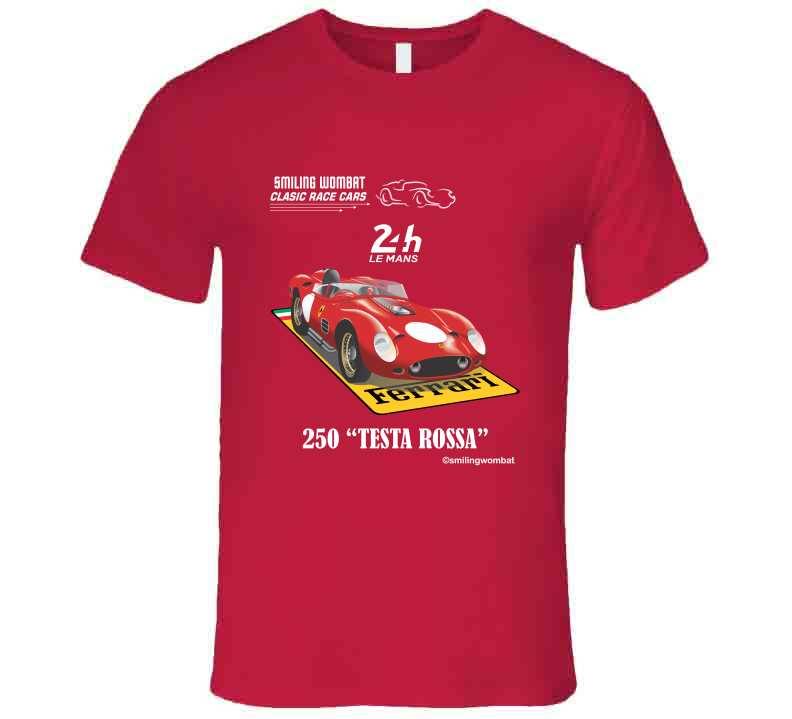 250 Testa Rosa Ferrari- One of the Best Sports Racers of the 1950s T-Shirt Smiling Wombat