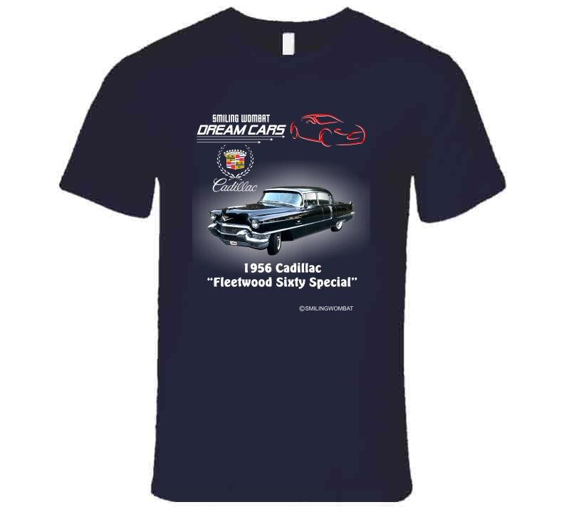 1956 Cadillac Sixty Special - Dark T-Shirts T-Shirt Smiling Wombat