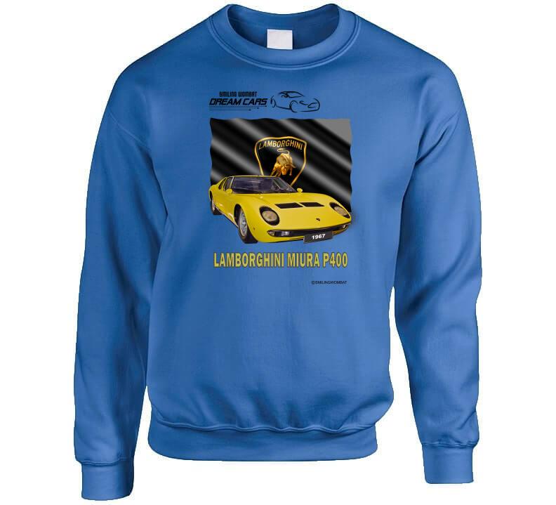 Lamborghini Miura P400 -Mid Engine Groundbreaking Super Car T-Shirt Smiling Wombat