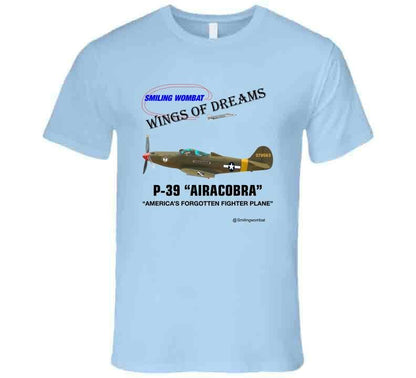 Bell Airacobra - P39 WW2 Fighter - T-Shirt - Smiling Wombat
