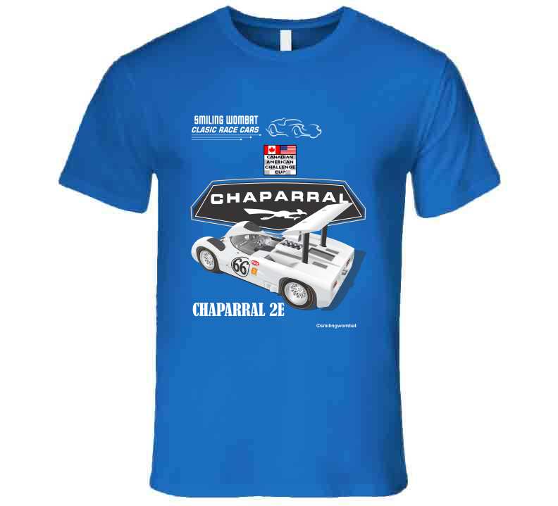 Chaparral Cars 2E - Groundbreaking Winged Can-Am Car T-Shirt Smiling Wombat