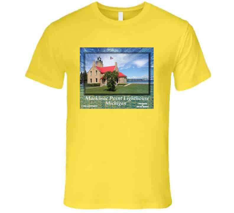 Mackinac Point Historic Lighthouse - T Shirt Collection Smiling Wombat