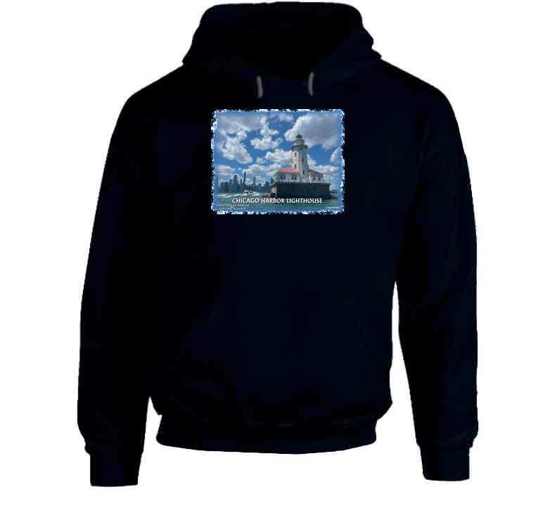 Chicago Harbor Lighthouse T-Shirt and Sweatshirt Collection - Smiling Wombat