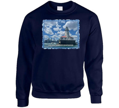 Chicago Harbor Lighthouse T-Shirt and Sweatshirt Collection - Smiling Wombat