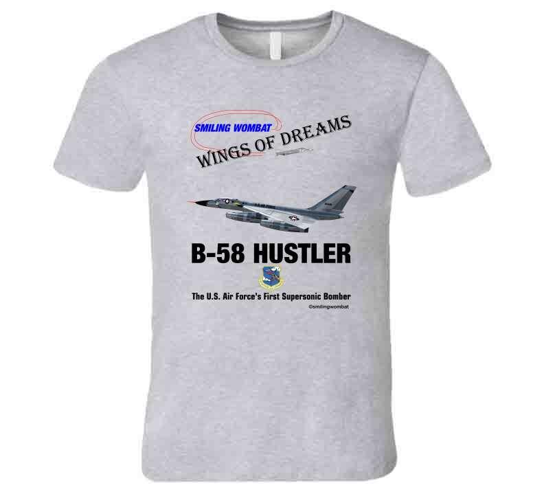 B58 Hustler Bomber T Shirt - Smiling Wombat
