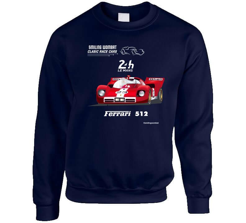 Ferrari 512S - Famous and Beautiful Le Mans Competitor T-Shirt Smiling Wombat