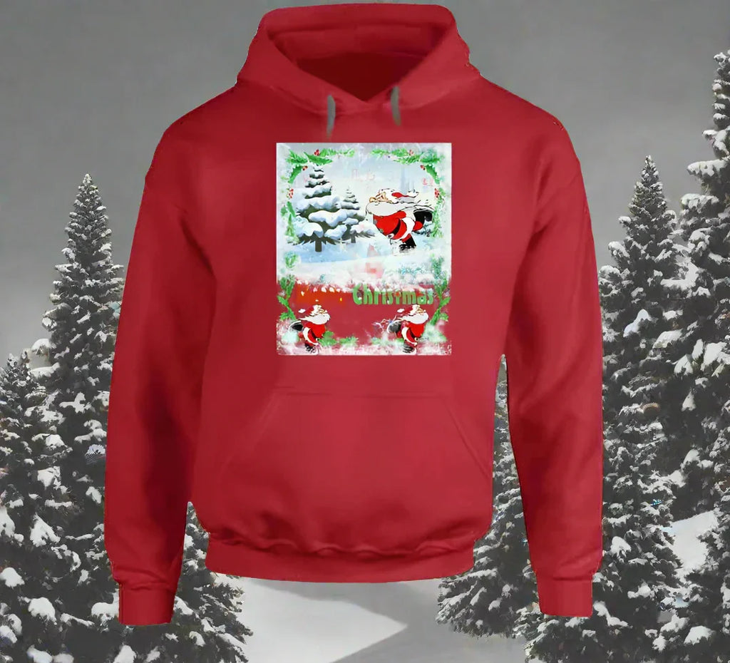 Merry Christmas Skating Santa T-Shirt and Sweatshirt collection - Shopify