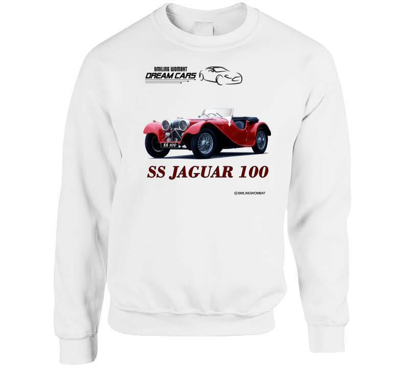 Classic Car Jaguar 100 T-Shirt Smiling Wombat