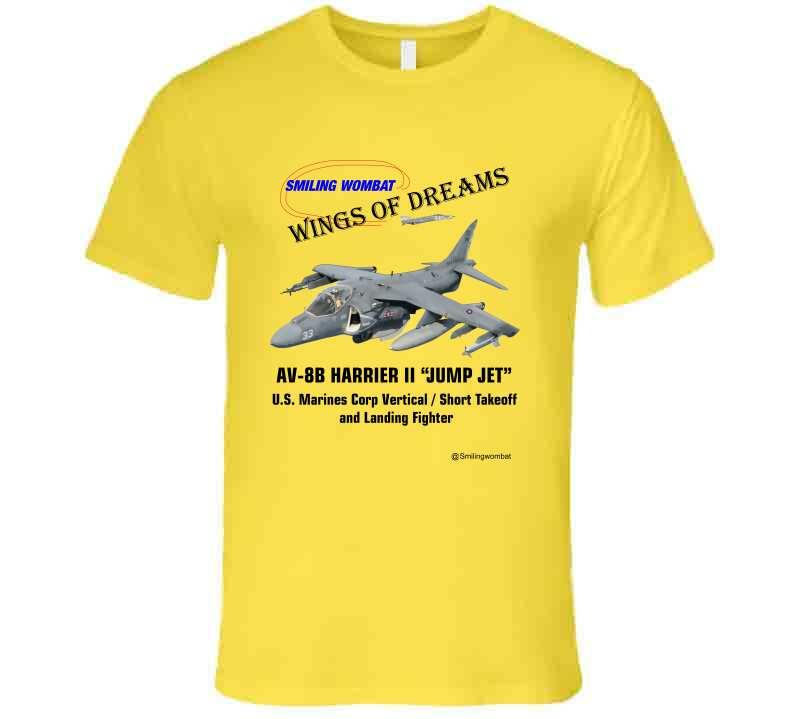 U.S. Marine Harrier - "Jump Jet" T-Shirt T-Shirt Smiling Wombat