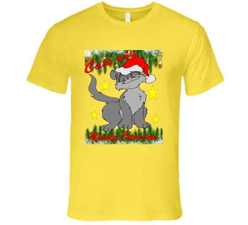 Meowly Christmas T-Shirt and Sweatshirt Collection - Smiling Wombat