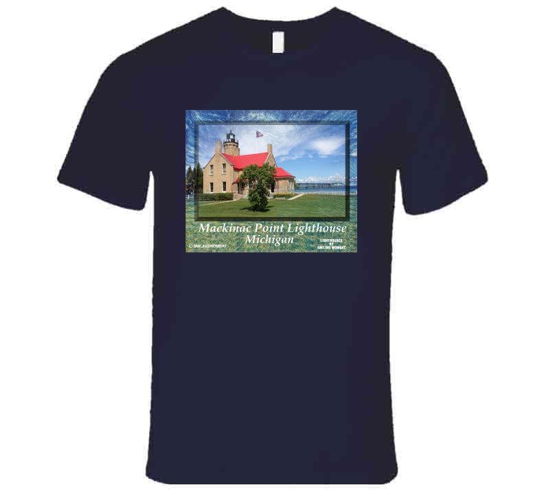Mackinac Point Historic Lighthouse - T Shirt Collection - Smiling Wombat