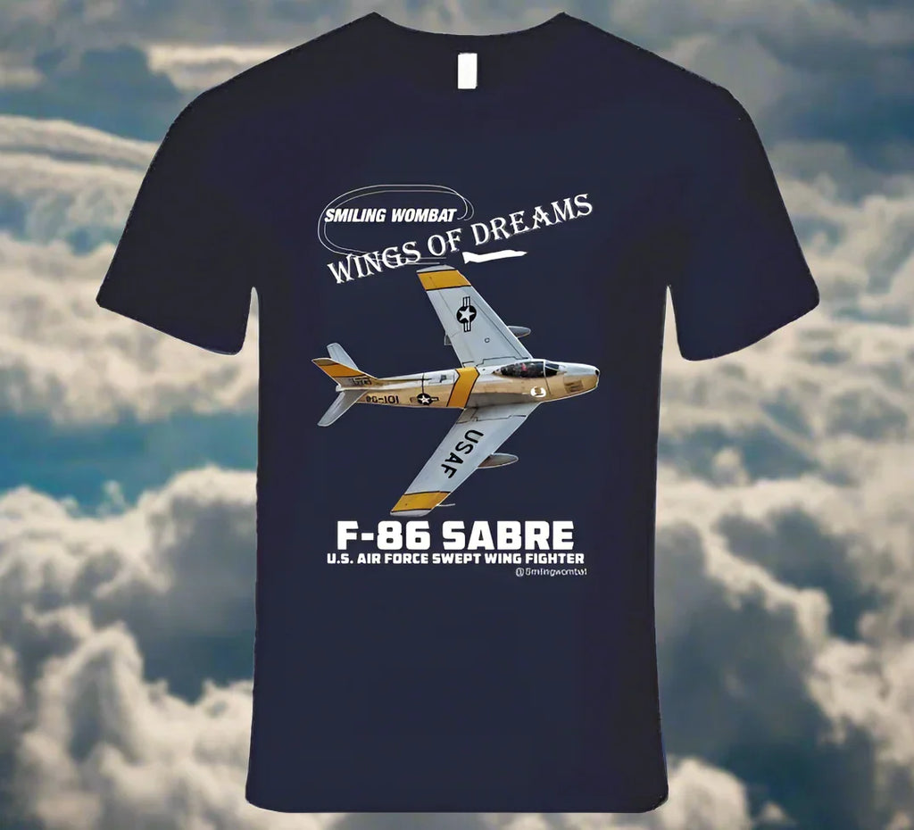 F86 Sabre Jet - Black/Navy T-Shirt - Shopify