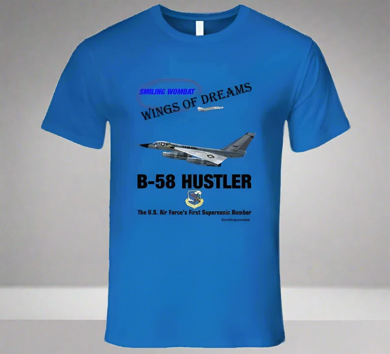 B58 Hustler Bomber T Shirt - Smiling Wombat