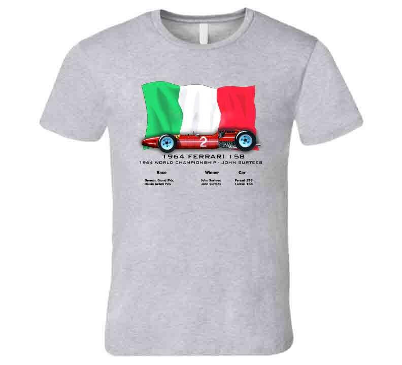 John Surtees Ferrari 1964 T-Shirt - Smiling Wombat