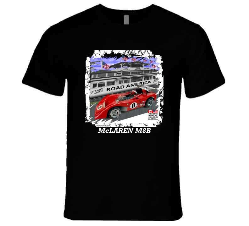 Mclaren M8B Can-Am Race Car - T-Shirt Collection - Smiling Wombat