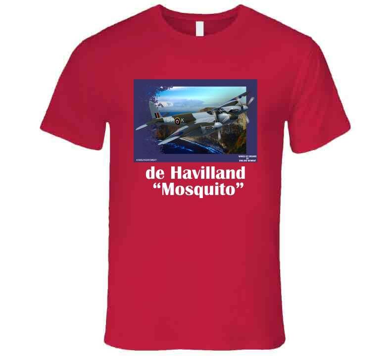 de Havilland Mosquito - Famous English WW2 Aircraft -  T Shirt T-Shirt Smiling Wombat