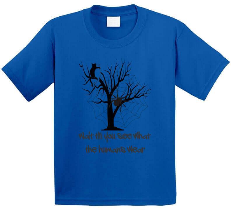 Spooky Attire - "What do humans wear" Halloween T-Shirt - Shopify