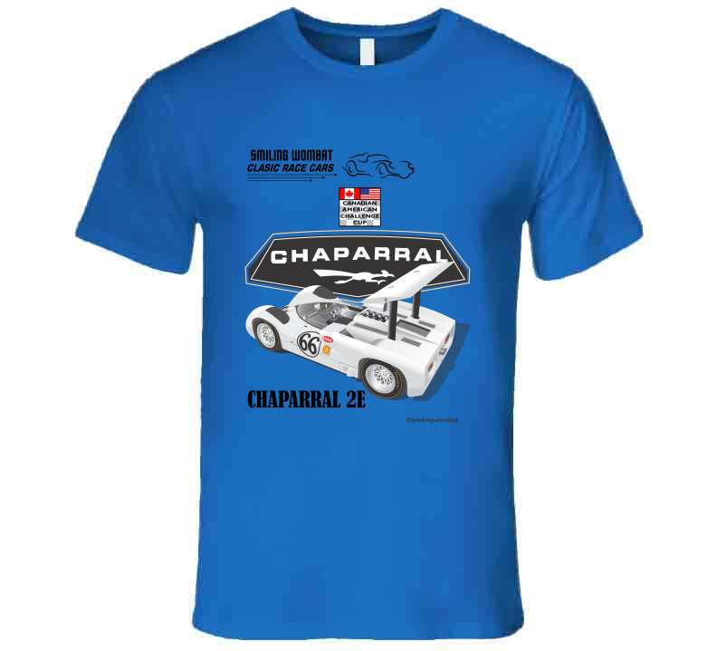 1966 Chaparral 2E - The Iconic Winged Wonder Cam-Am Racer T-Shirt Smiling Wombat