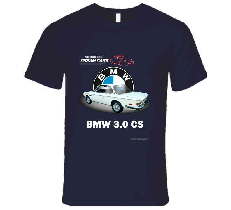 BMW 3.0 CS - T-Shirt and Tote Bags - Smiling Wombat